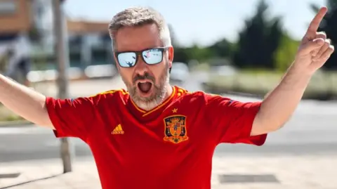 Spanish fan Jorge Gallego