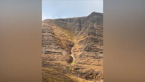 Edale Mountain Rescue Team A steep hillside 