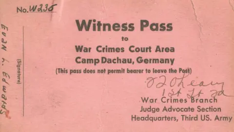 Wyn Edwards family Wyn Edwards's witness pass