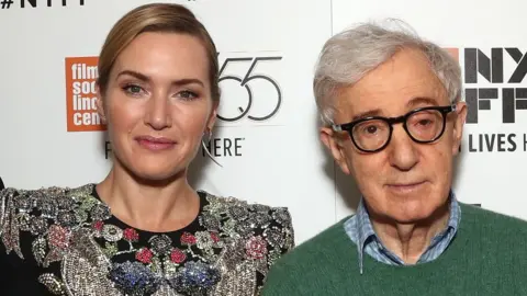 Getty Images Kate Winslet with Woody Allen in 2017