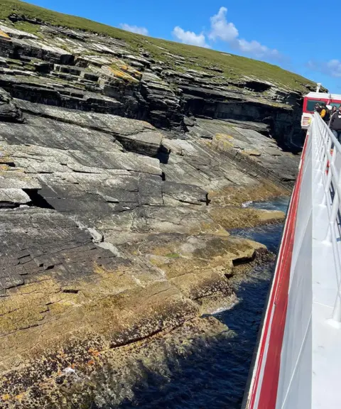 ferry runs aground