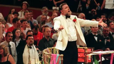 PA Media Sir Andrew Davis as he conducted the BBC Symphony Orchestra at The Royal Albert Hall in London Saturday 9th September 2000