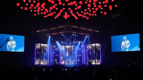 Getty Images Large stadium performance of band