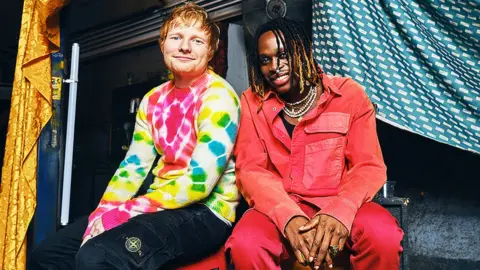 Oluwaseye Olusa A picture of Ed Sheeran and Fireboy DML