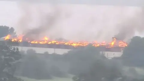 Barton Blaze destroys former Humber Bridge Country Hotel