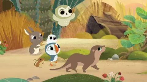 Dog Ears puffin rock characters