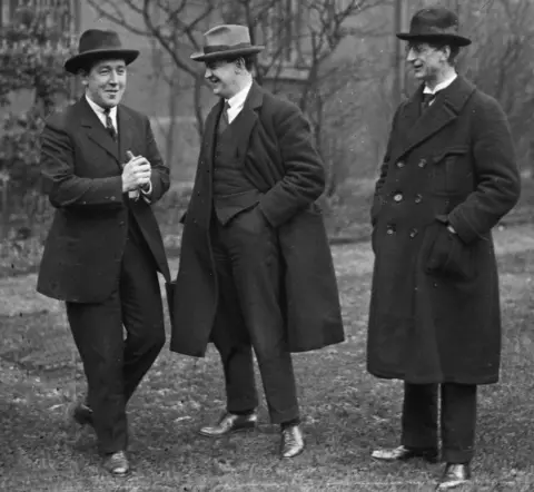 Getty Images Harry Boland, Michael Collins and Eamon De Valera