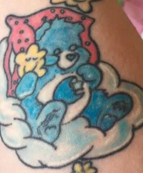 Jennifer Hawkins Care Bears Tattoo