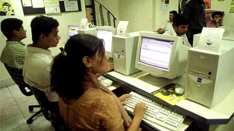AFP Internet cafe in India
