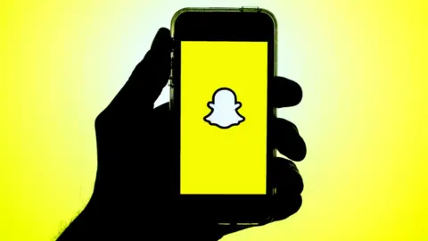 PA Media Snapchat on a phone