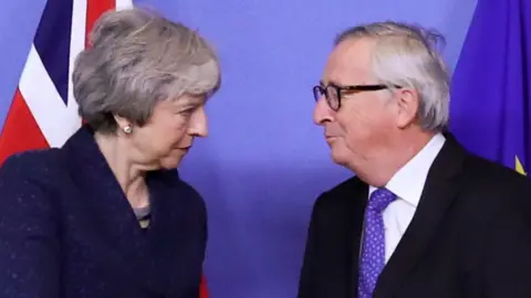 Getty Images Theresa May and Jean-Claude Juncker