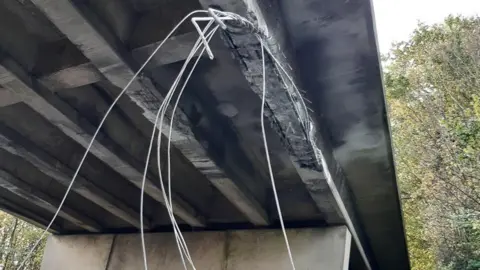 National Highways Damage to bridge
