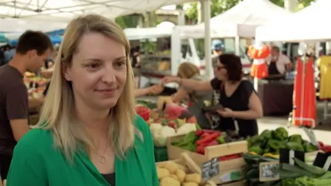 Laurène Casseville/BBC Ensemble candidate Marie-Claire Constans believes the left-green alliance will split soon after the elections