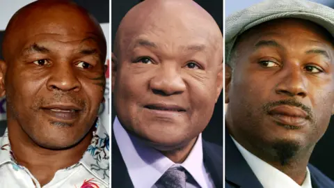 Mike Tyson, George Foreman, Lennox Lewis