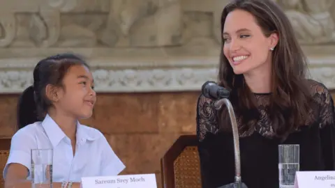 Getty Images Angelina Jolie with Sareum Srey Moch