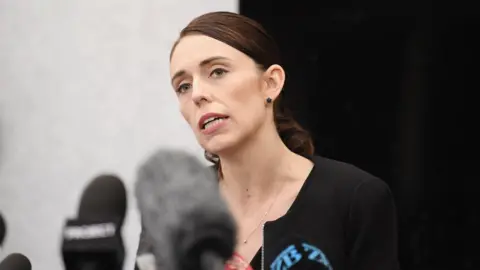 Getty Images Jacinda Ardern press conference