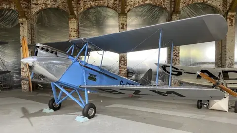 A plane currently on show at the museum