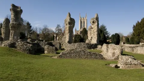 The remains of Bury St Edmunds abbey