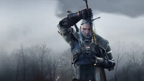 CD Projekt Red Geralt drawing his sword