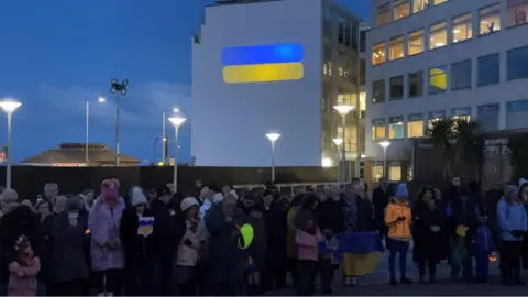 BBC Ukraine vigil Isle of Man