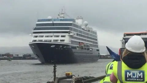 BBC Cruise ship in Belfast