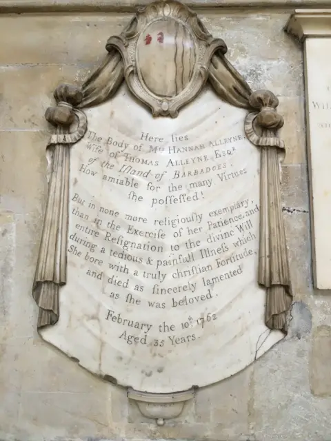 Bath Abbey Hannah Alleyne memorial