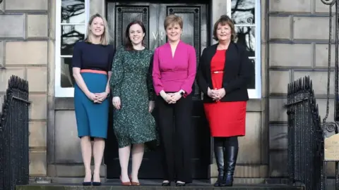 Scottish government Nicola Sturgeon with new ministers