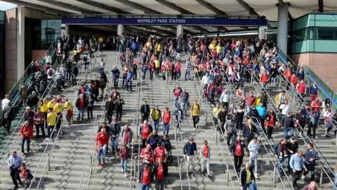 Getty Images Stairs at Wembley Park station