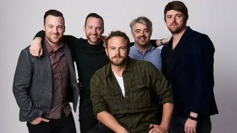 Gareth Cattermole/Getty Images Andy Tohill, Ryan Tohill, Moe Dunford, Stuart Drennan and Brian J. Falconer