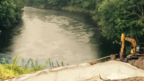 Network Rail Work above the River Eden