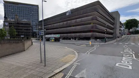 Google Maps Theatre Royal car park in Plymouth