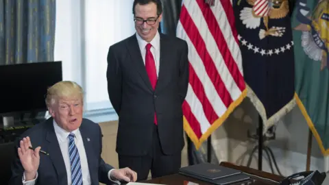 Pool/Getty Donald Trump and Steven Mnuchin