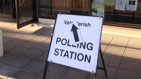 BBC Polling station sign