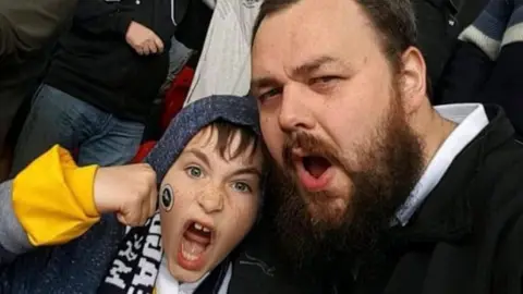 Katie Milner Steve Cooke and his son