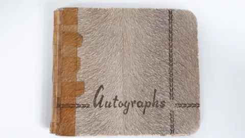 Richard Winterton The front cover of the autograph book