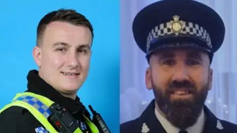 Police PC Josh Norris and Sgt Steve Wilkinson