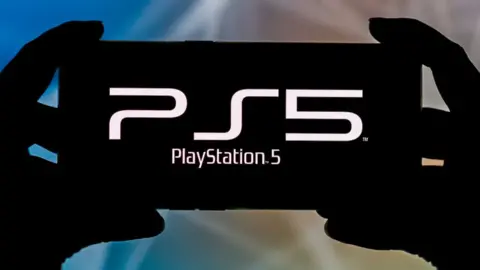 Getty Images PlayStation 5 logo seen displayed on a smartphone.