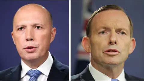Getty Images/Composite Peter Dutton (L) and Tony Abbott (R)