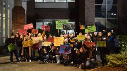 Jessica Hughes  Students protesting in January