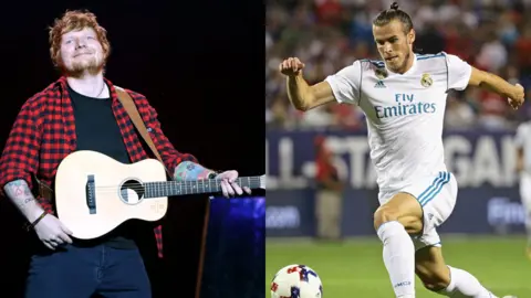 PA/Getty Ed Sheeran and Gareth Bale