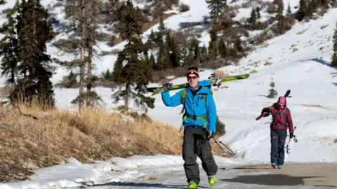 Getty Images The western snowpack has declined, leading to shorter ski seasons