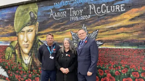 Luke Deal/BBC Danny Payne, Lorraine McClure and Andy Smith
