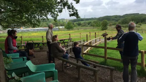 Jamie puts a bird through its paces at the centre