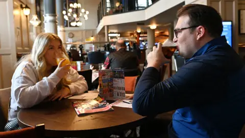 AFP Drinkers at Northwestern pub in Liverpool on 17 May 2021