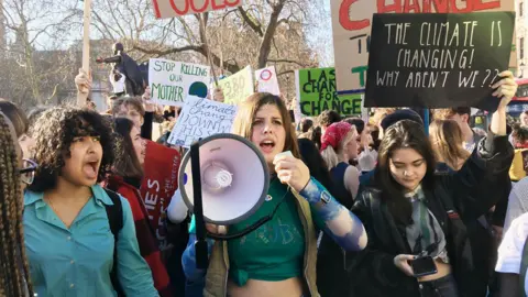 Protesters in London