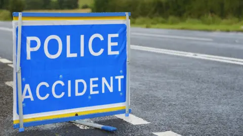 Police accident sign