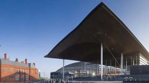 Getty Images The Senedd building in Cardiff Bay.