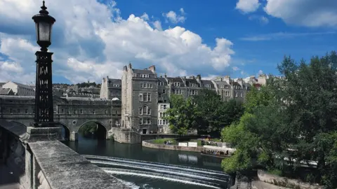 Getty Images The town of Bath, seen from Pulteney Bridge on the River Avon