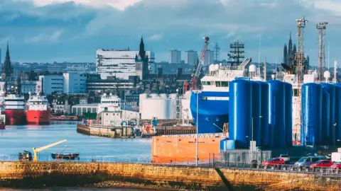 Getty Images Much of Scotland's oil industry operates out of Aberdeen Harbour