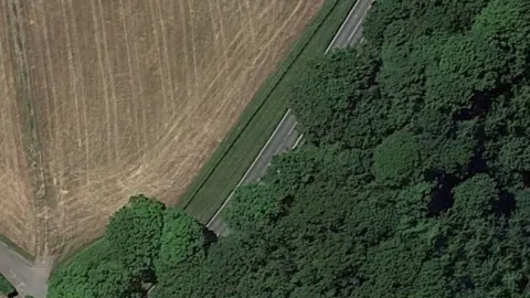 Google Earth Aerial of a section of the road